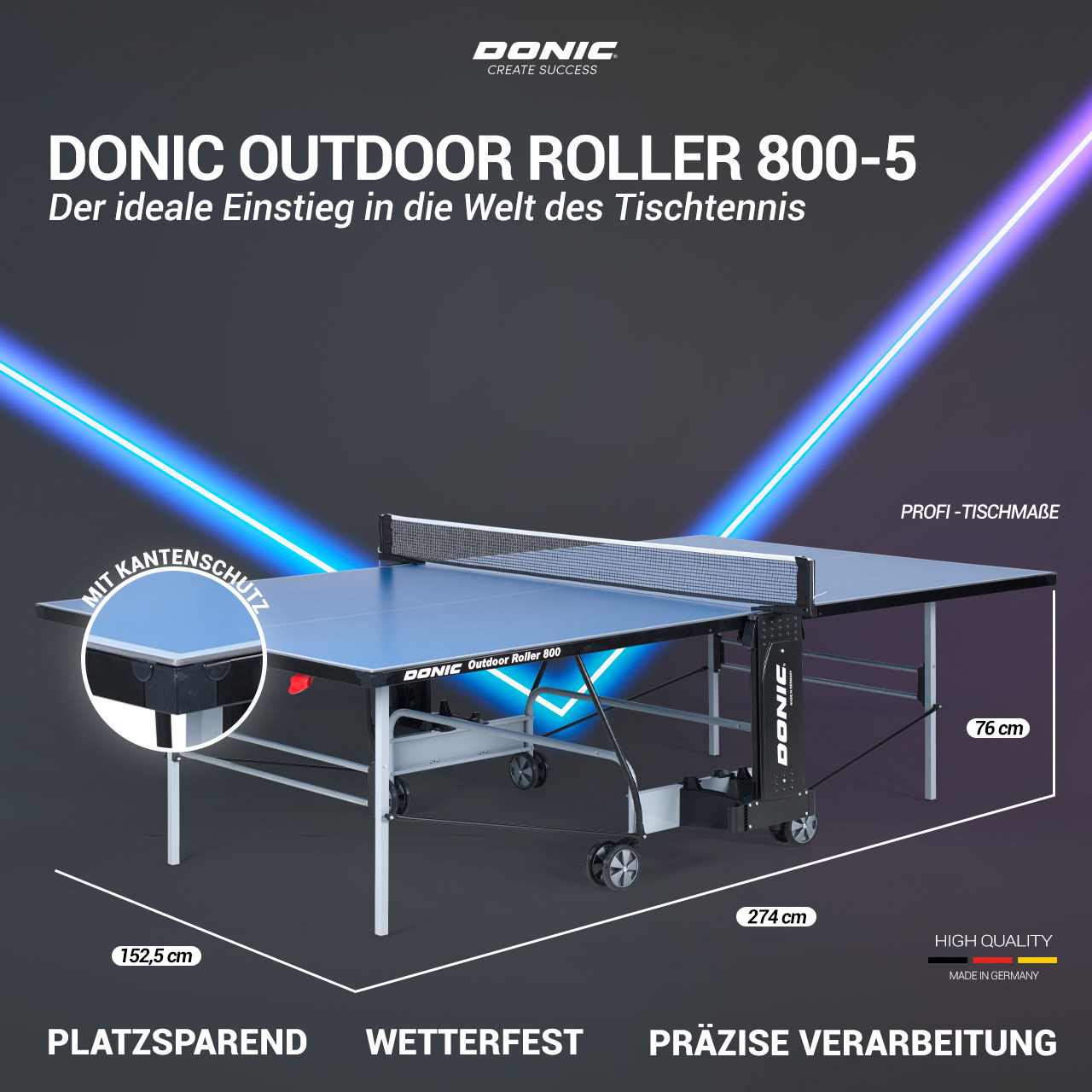 ᐅ Donic Outdoor Roller | draußen! Platte für Eine 800-5